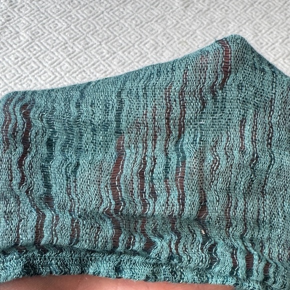 Bottega Di Brunella Chic Teal Women's Blouse Sz XL 100%Linen Designed in Italy - Picture 10 of 11